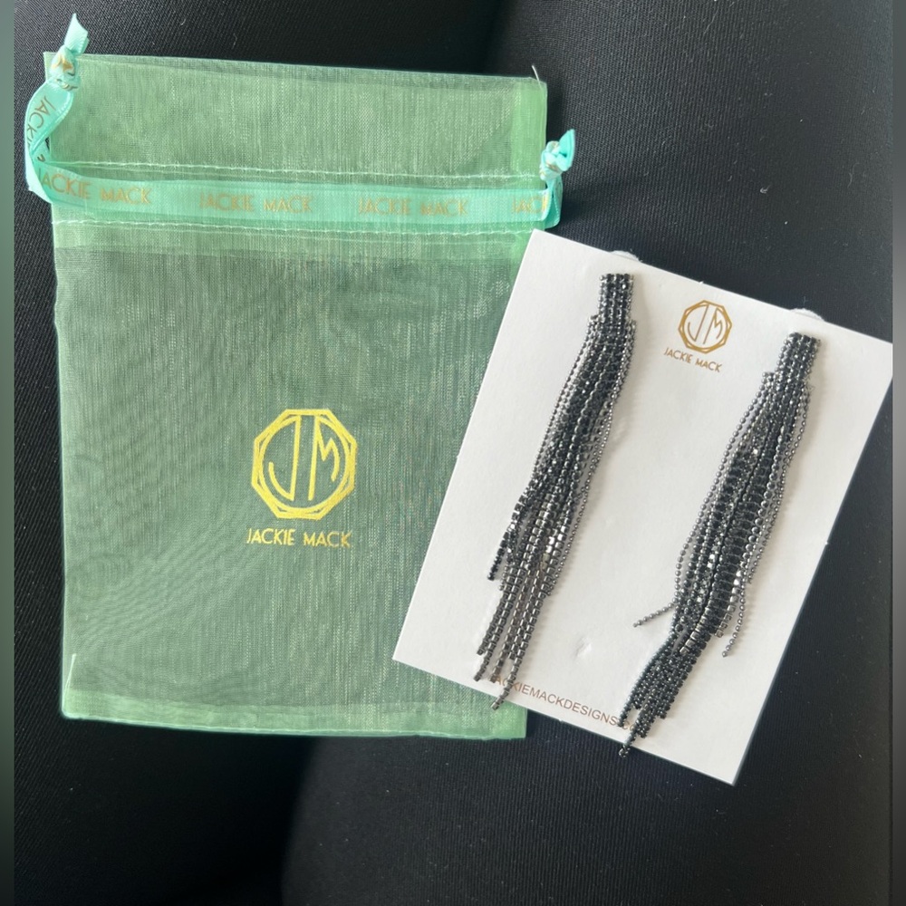 NWT-Jackie Mack Black/Gunmetal-tone plated
ADHARA EARRINGS-Limited Edition